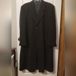 Joseph & Feiss International black trench coat 44 Regular Wool Blend